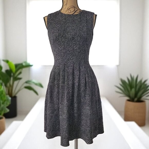 Anne Klein Women's Sleeveless Vertical Seamed Fit & Flare Printed Dress-US 4 - Picture 3 of 11